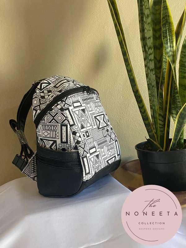 African print backpack