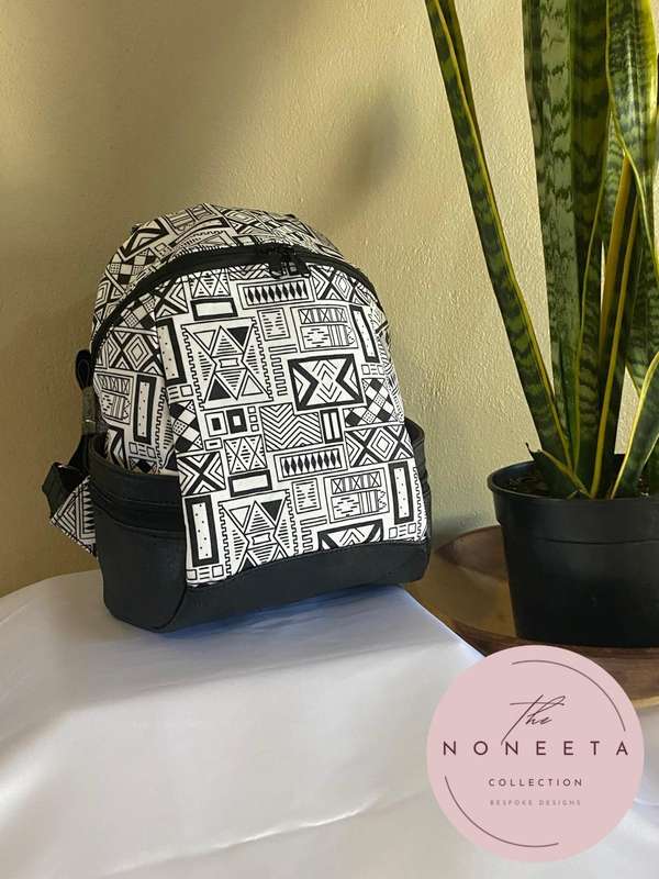 African print backpack