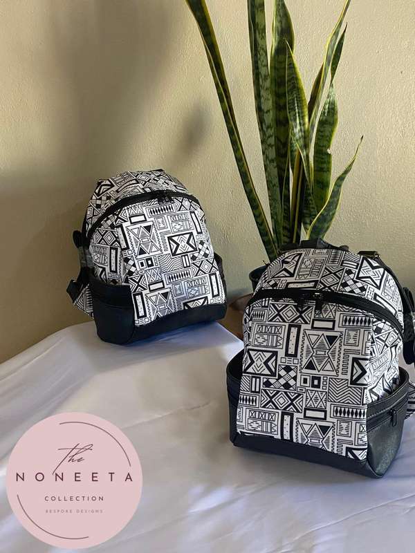 African print backpack