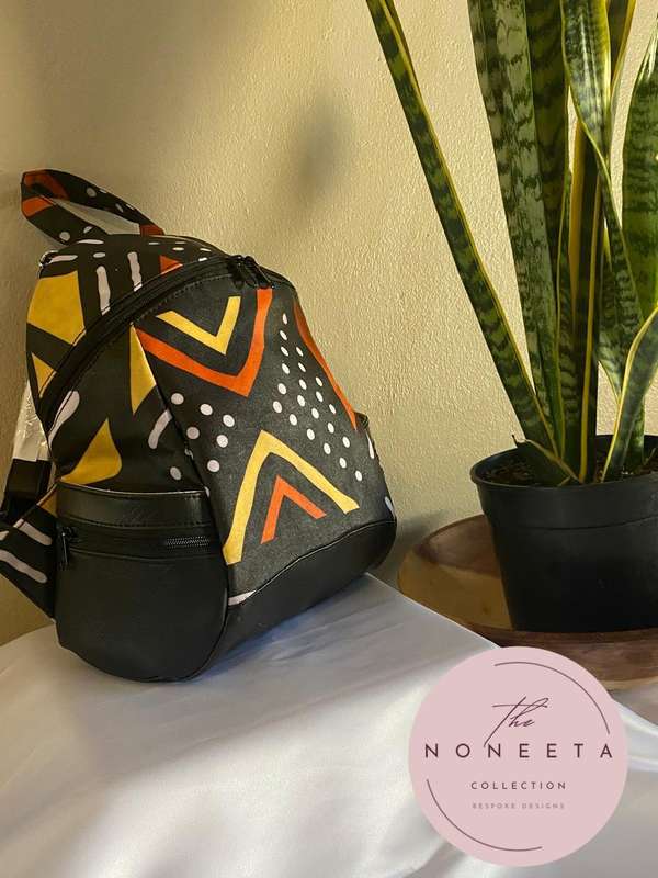 Bogolan African print backpack