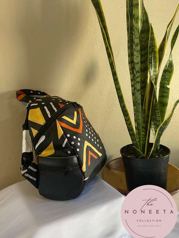Bogolan African print backpack