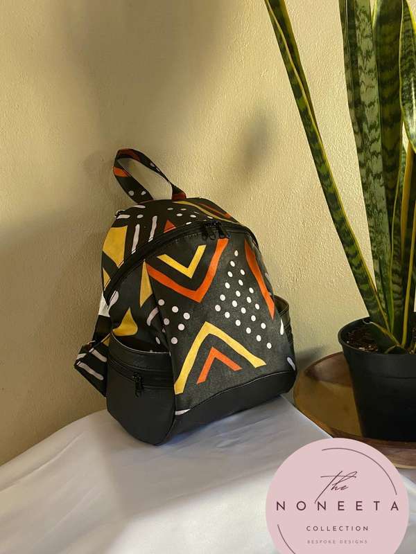 Bogolan African print backpack