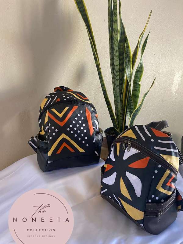 Bogolan African print backpack