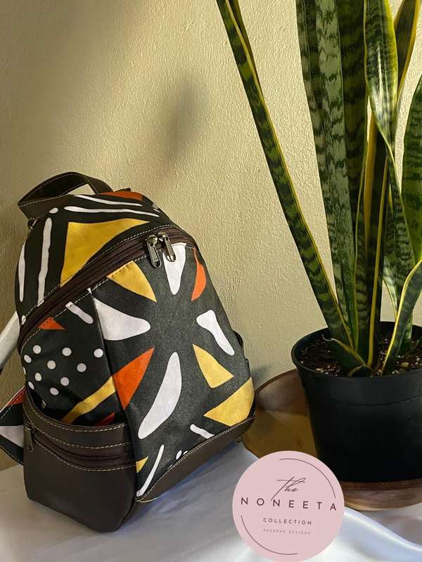 Bogolan African print backpack