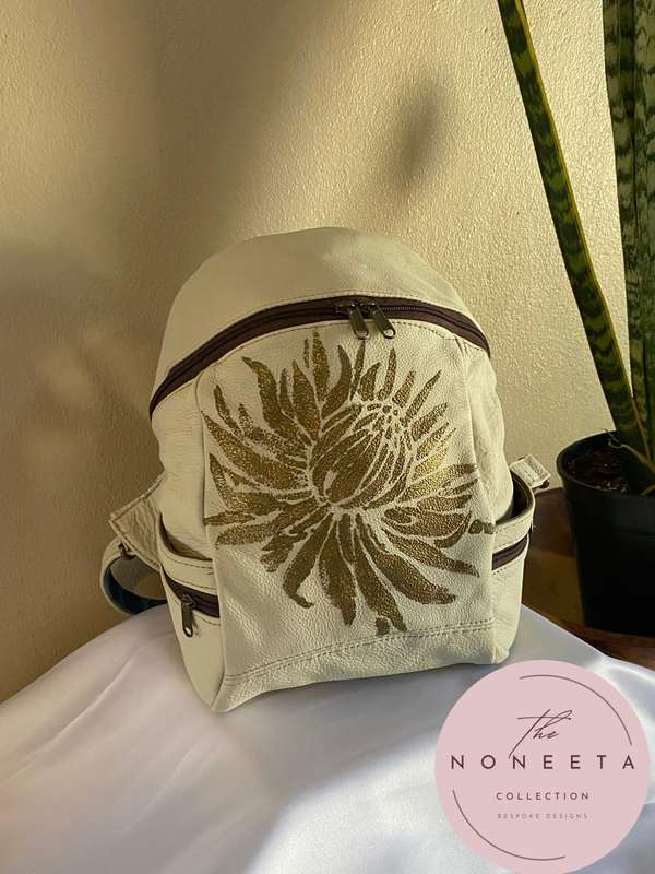 Genuine leather backpack