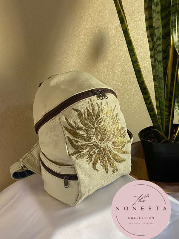 Genuine leather backpack