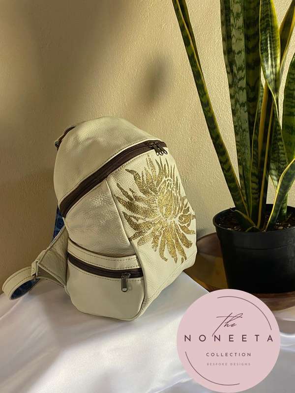 Genuine leather backpack
