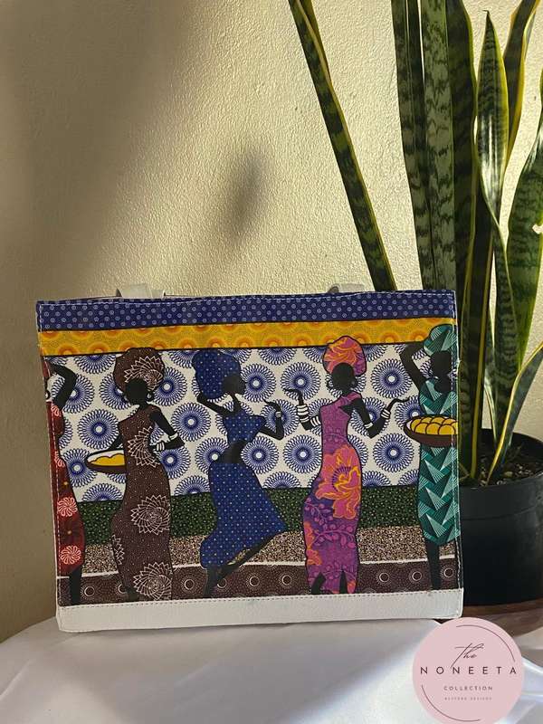 Structured  Shweshwe Tote