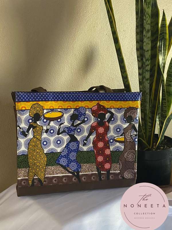 Structured  Shweshwe Tote