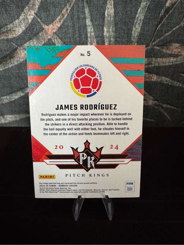 2024-25 Panini Donruss - James Rodriguez Optic Velocity, Optic Silver & Pitch Kings - Colombia