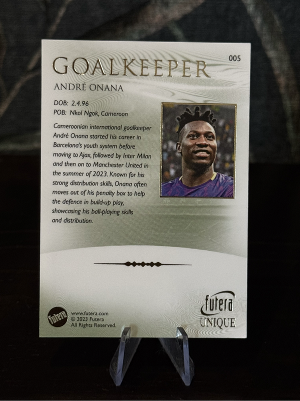 2023 Futera Unique - Andre Onana - Cameroon