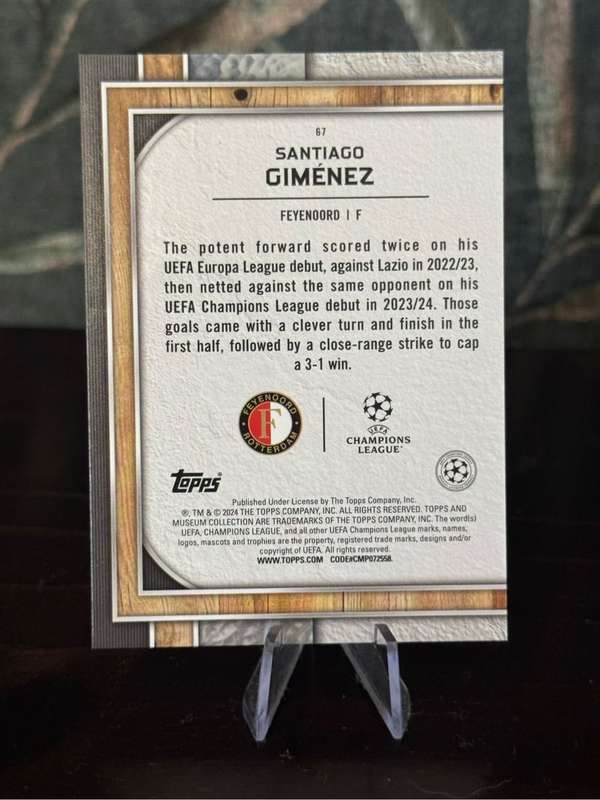 2024 Topps Museum - Santiago Gimenez - Feyenoord