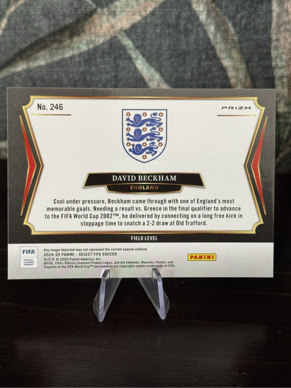 2024-25 Panini Select - David Beckham Red Field Level Prizm SP - England (Colour Match)