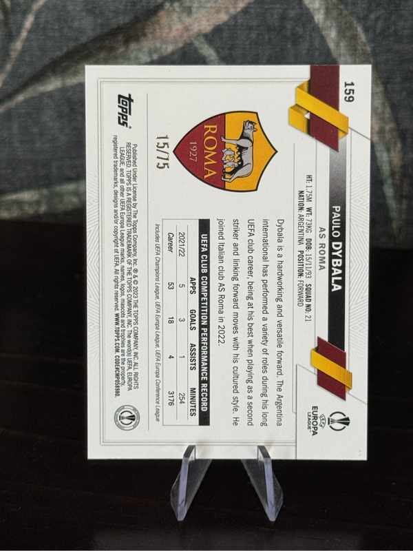 2022-23 Topps - Paulo Dybala Carnival 15/75 - Roma