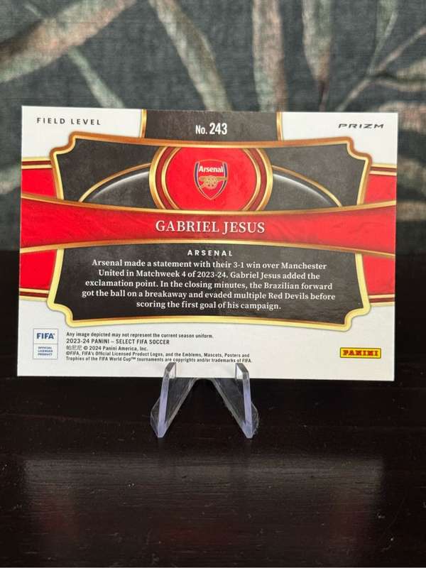 2023-24 Panini Select - Gabriel Jesus Field Level Purple Mojo - Arsenal