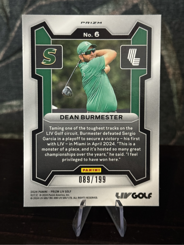2024 Panini Liv Golf - Dean Burmester Teal Prizm /199