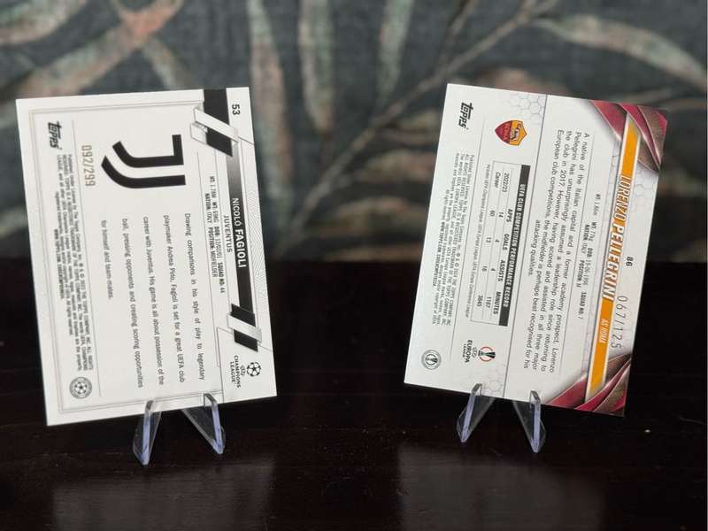 2023 & 2024 Topps - Lorenzo Pellegrini /125 & Nicola Fagioli RC /299