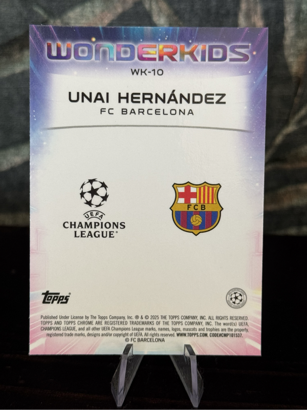 2025 Topps Chrome - Unai Hernández Wonderkids RC - Barcelona