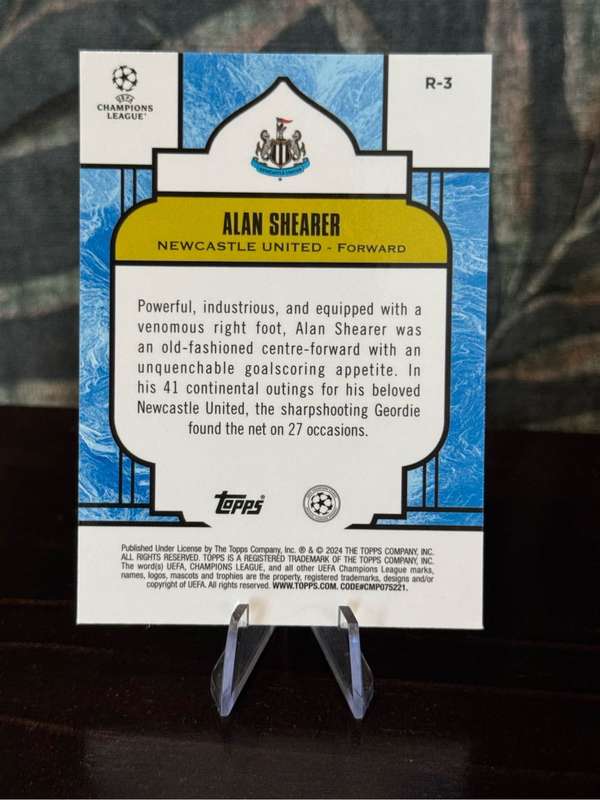 2024 Topps Merlin - Alan Shearer Renaissance Case Hit - Newcastle