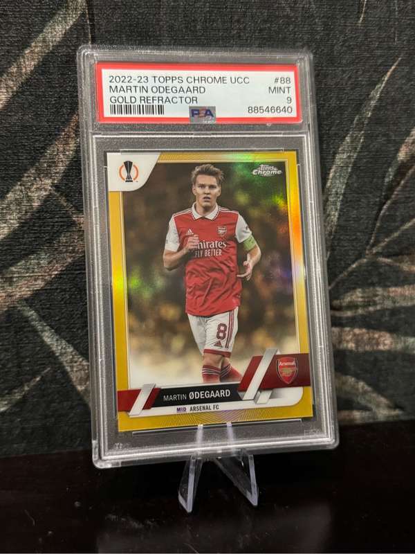 2022-23 Topps Chrome - Martin Odegaard Gold Refractor 49/50 PSA 9 Mint - Arsenal
