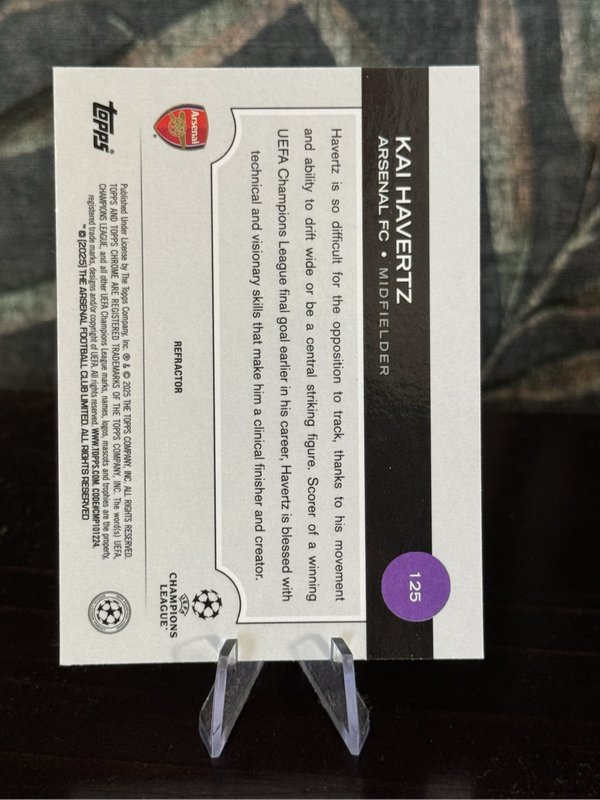 2025 Topps Chrome - Kai Havertz Refractor - Arsenal