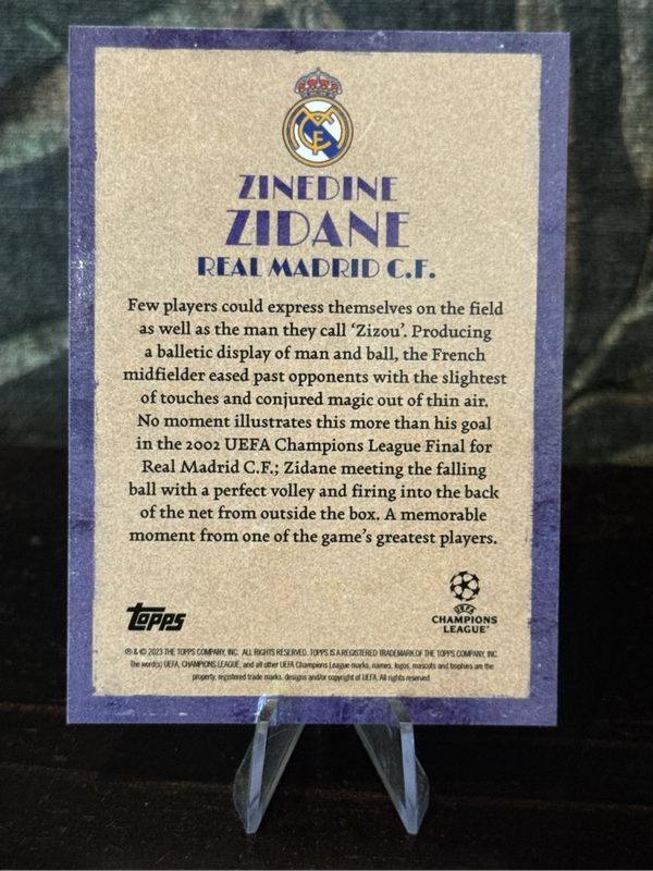 2023 Topps Deco - Zinedine Zidane Artistry - Real Madrid