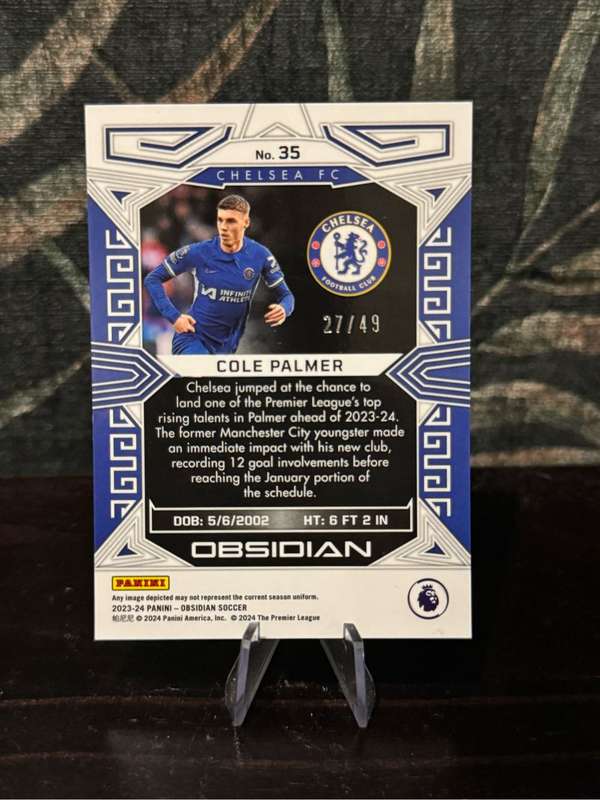 2023-24 Panini Obsidian - Cole Palmer Red Pulsar 27/49 - Chelsea