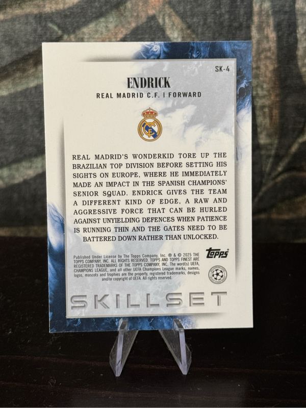 2025 Topps Finest - Endrick RC Skillset - Real Madrid