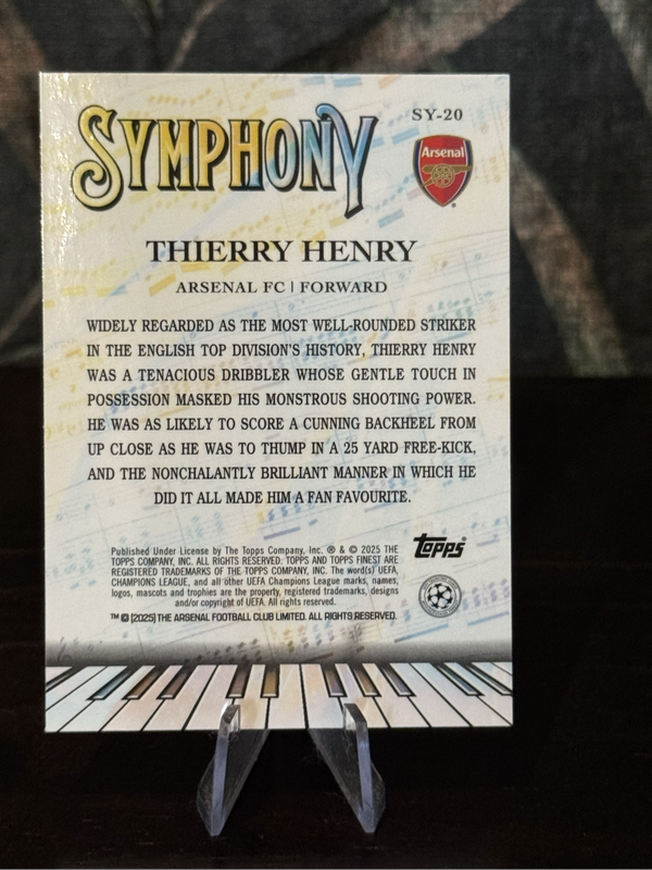 2024-25 Topps Finest - Thierry Henry Symphony 154/299 - Arsenal