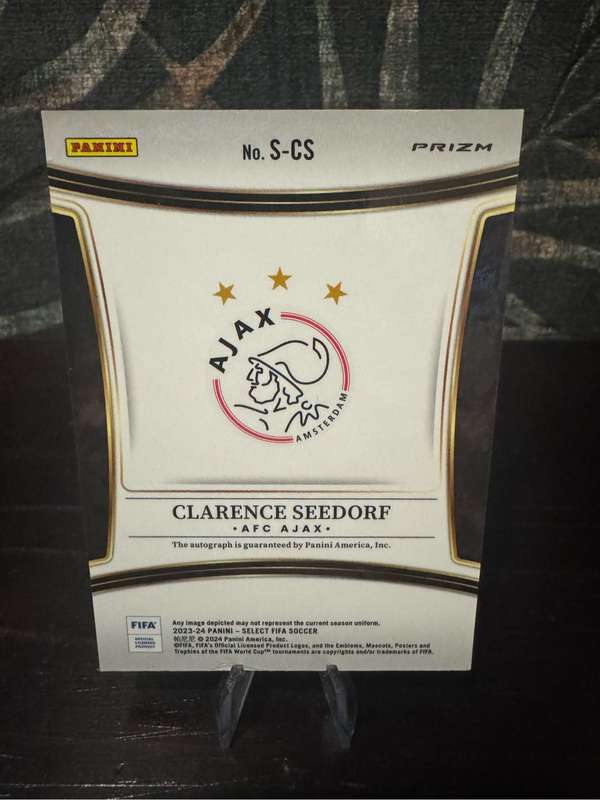 2023-24 Select FIFA - Clarence Seedorf Blue Pulsar Auto No. S-CS