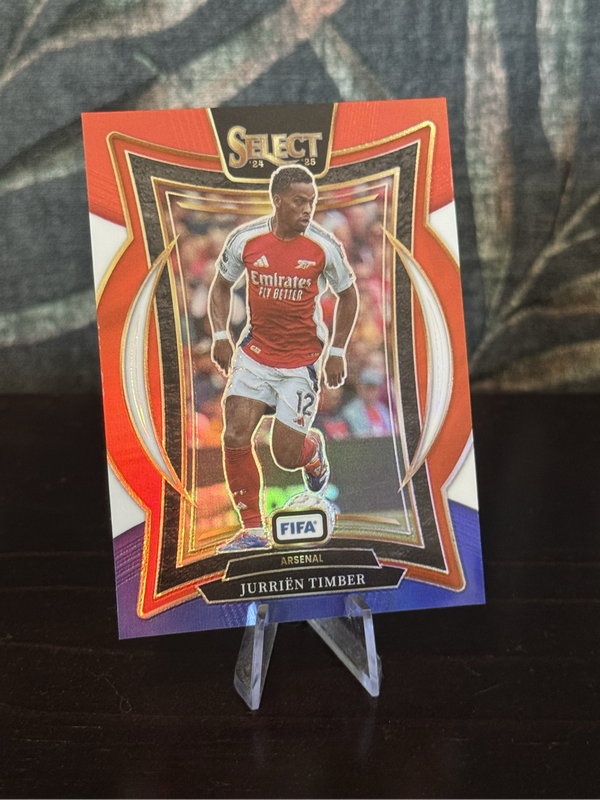 2024-25 Panini Select - Jurrien Timber Red,White & Blue Prizm - Arsenal