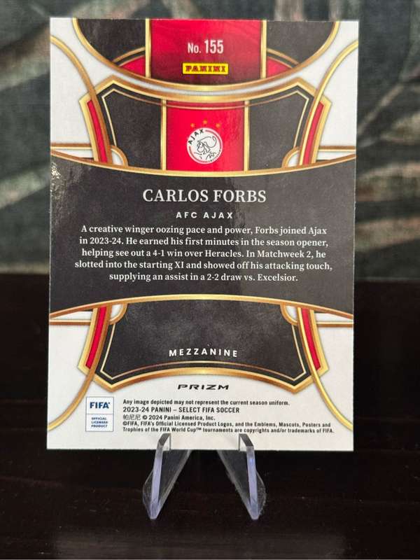 2023-24 Panini Select - Carlos Forbs RC Purple Mojo - Ajax