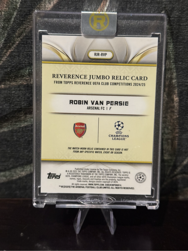 2025 Topps Reverence - Robin Van Persie Jumbo Relic (Match-Worn) 10/25 - Arsenal