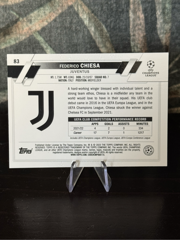 2023 Topps Chrome - Federico Chiesa - Juventus
