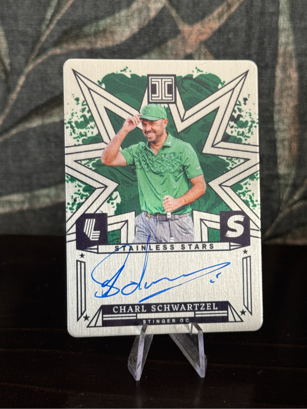 2024-25 Panini Impeccable - Charl Schwartzel Stainless Stars ON CARD AUTO 29/35 - Stinger GC