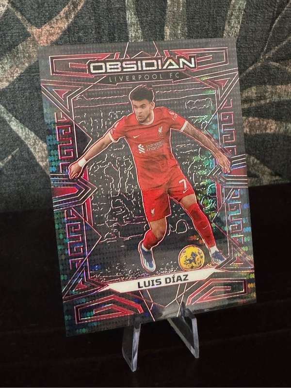 2023-24 Panini Obsidian - Luis Diaz Electric Etch Red Pulsar 03/49 - Liverpool