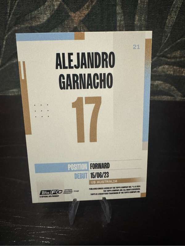 2024-25 Topps Argentina Team Set - Garnacho Base Card