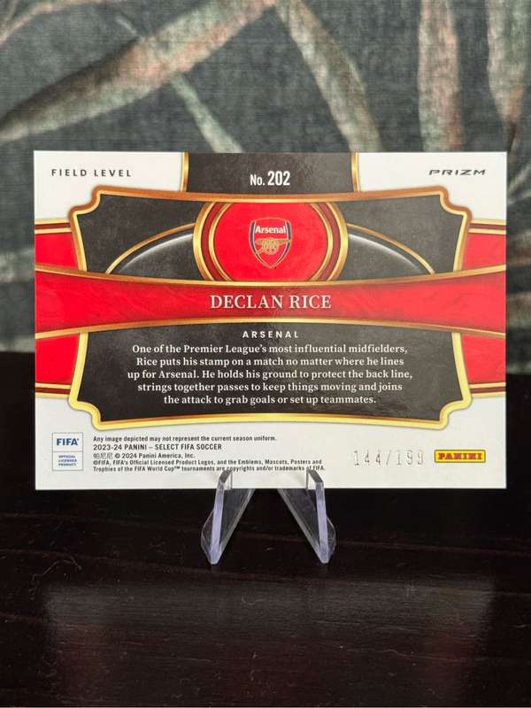 2023-24 Panini Select - Declan Rice Pink Mojo Field Level 144/199 - Arsenal