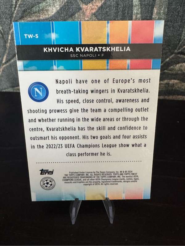 2024 Topps Finest - Khvicha Kvaratskhelia Top of the World TW-5
