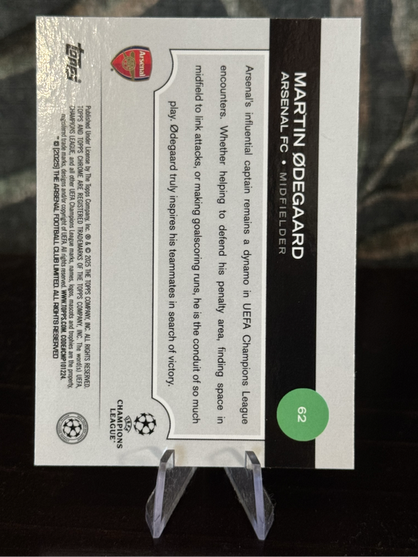 2025 Topps Chrome - Martin Odegaard Pulsar Refractor - Arsenal