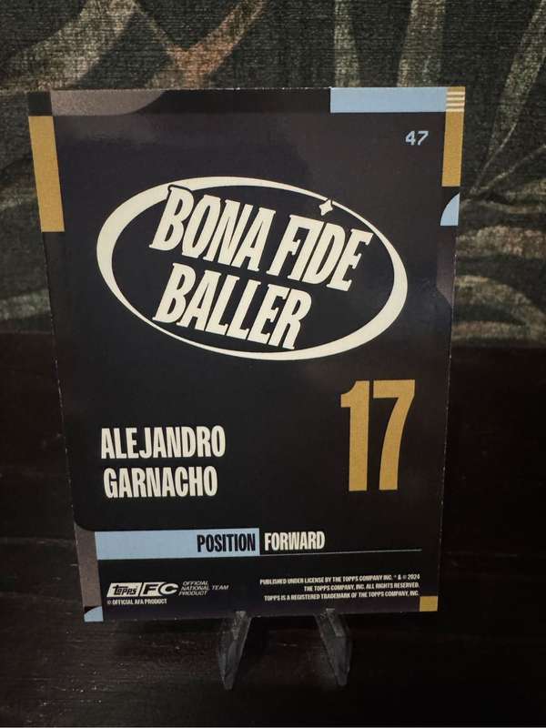 2024-25 Topps Argentina Team Set - Garnacho Bona Fide Baller