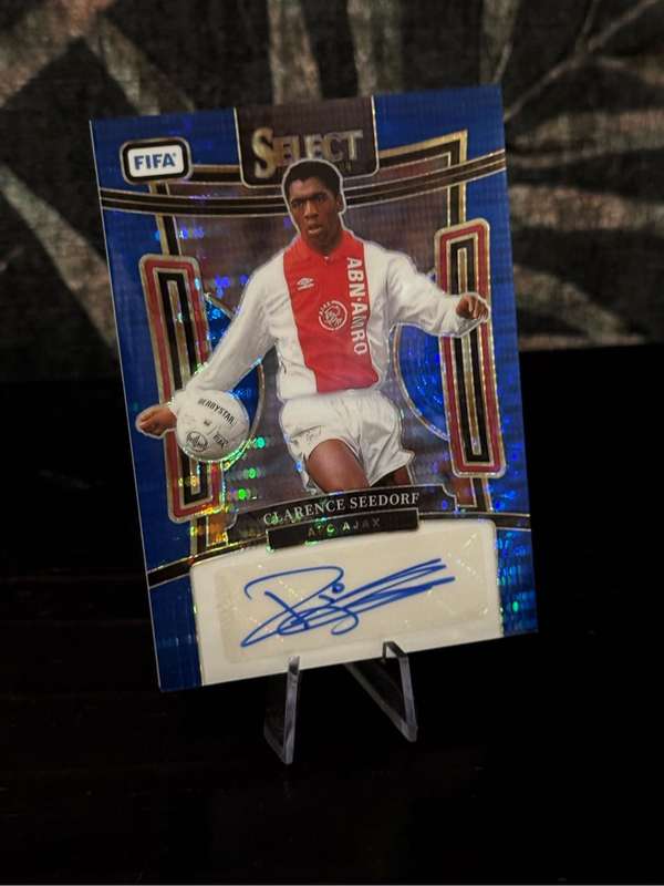 2023-24 Select FIFA - Clarence Seedorf Blue Pulsar Auto No. S-CS