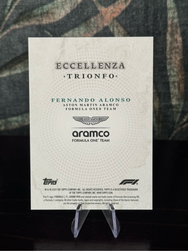 2024 Topps Eccellenza - Fernando Alonso Trionfo - Aston Martin