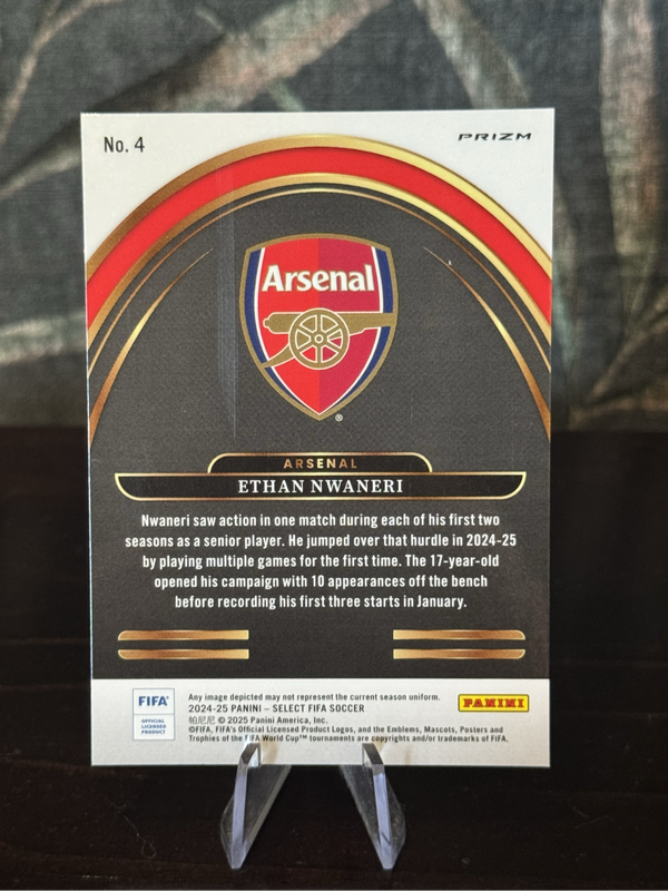 2024-25 Panini Select - Ethan Nwaneri Future Prizm - Arsenal