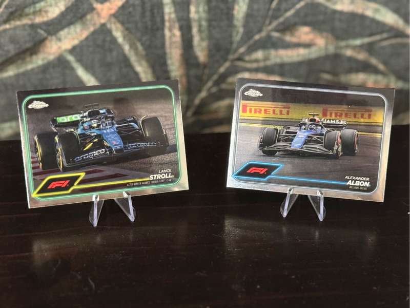 2024 Topps Chrome - Base Cards x3 (Albon, Stroll & Bottas)