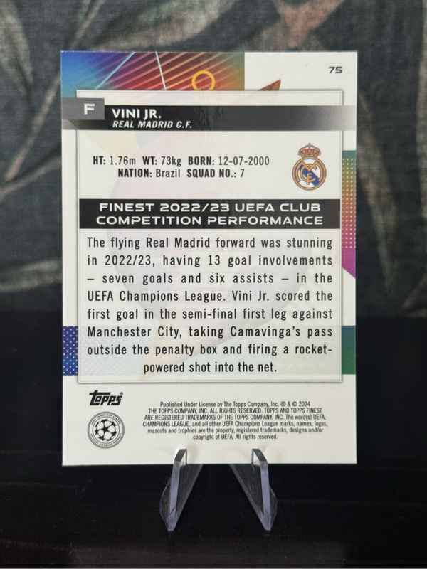2024 Topps Finest - Vini Jr Green 36/99 - Real Madrid