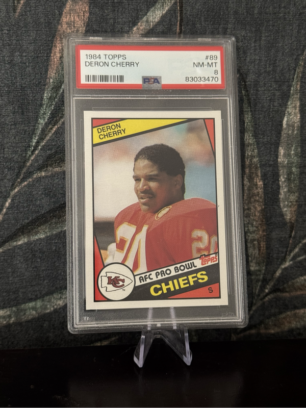 1984 Topps - Deron Cherry PSA 8 NM-MT - Kansas City Chiefs