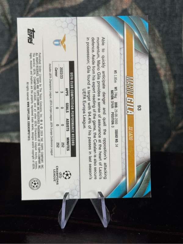 2024 Topps Chrome - Mario Gila Night Vision 128/225 - Lazio