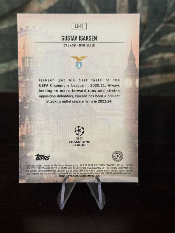 2024 Topps Chrome - Gustav Isaksen London Calling - Lazio