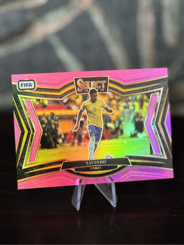 2024-25 Panini Select - Savinho Pink Field Level Prizm 46/59 - Brazil